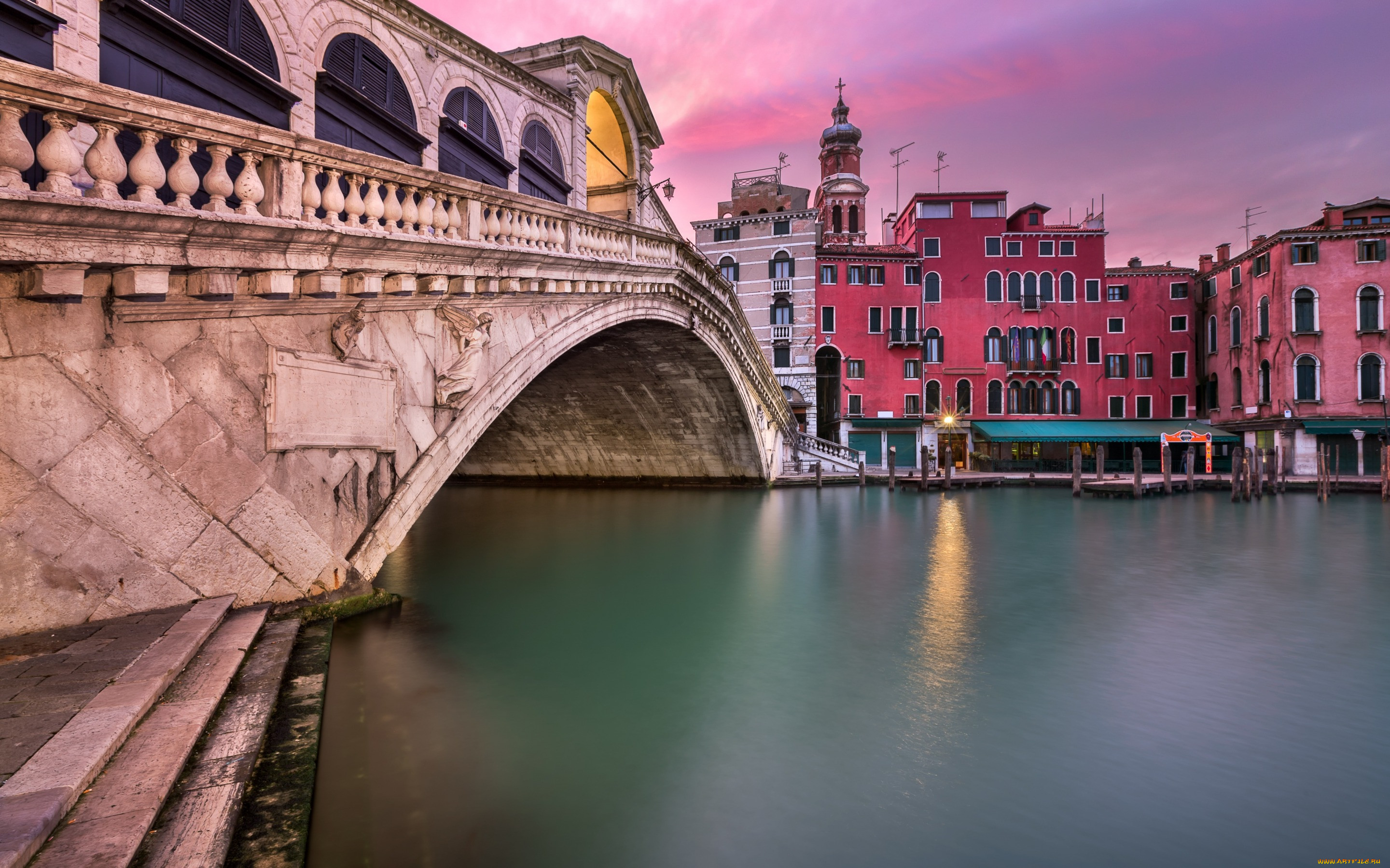 ,  , , italy, rialto, bridge, channel, venice, panorama, grand, canal, san, bartolomeo, church, sunset, , 